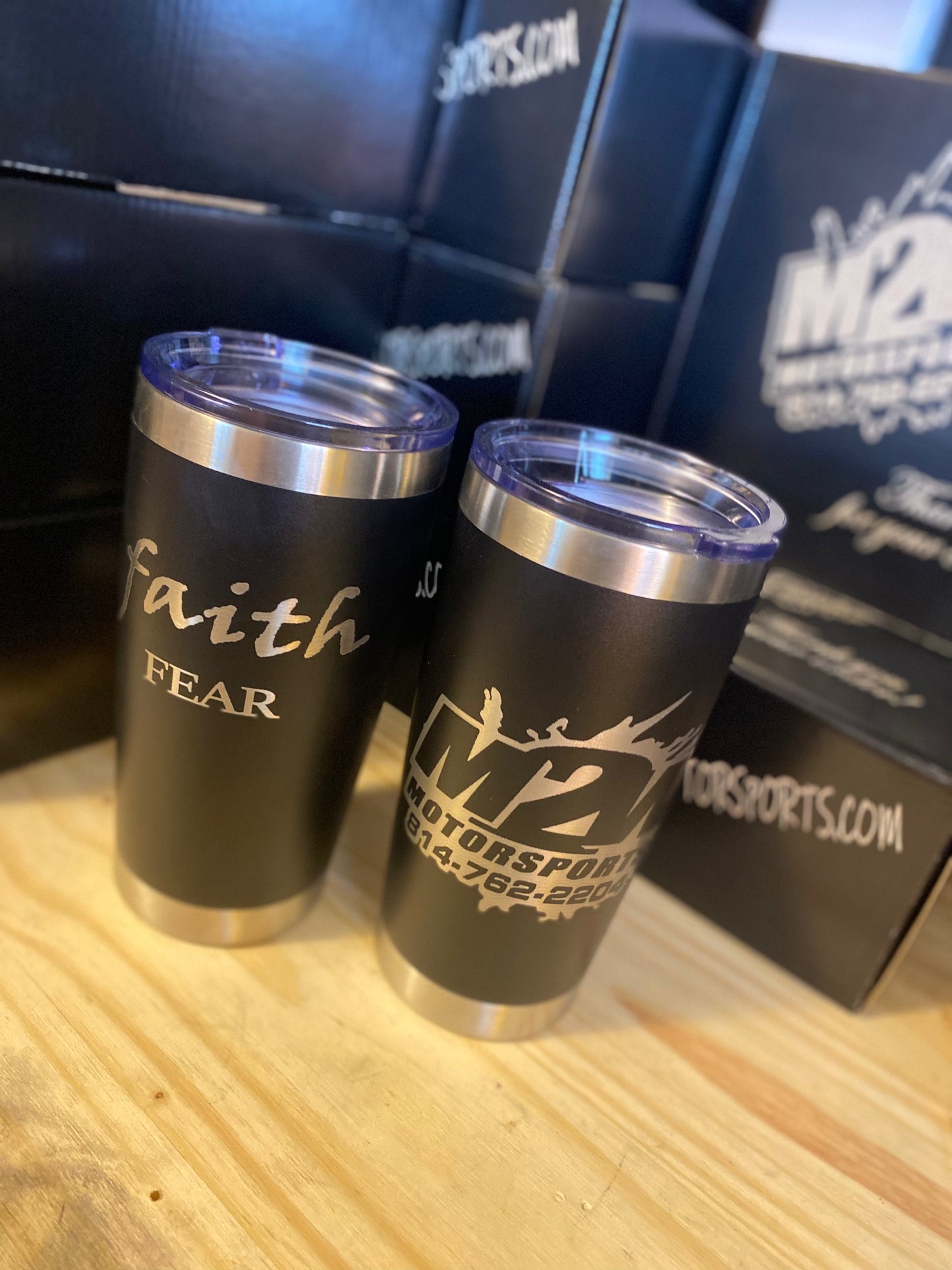 Black faith/fear M2W tumbler